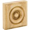 Hardware Resources 3-1/2" Wx7/8"Dx3-1/2"H Rubberwood Traditional Rosette ROS5-RW